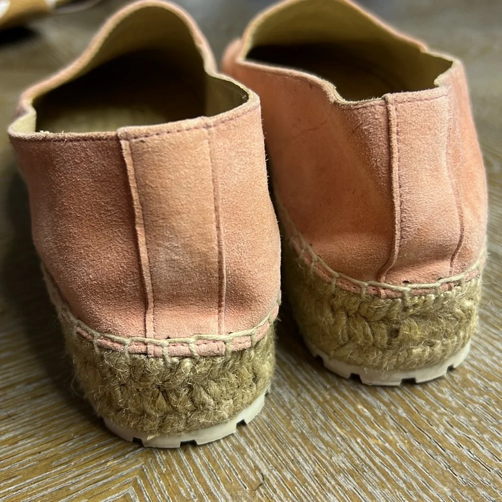 ETIENNE AIGNER Pink Wade Suede Platform Espadrilles 7